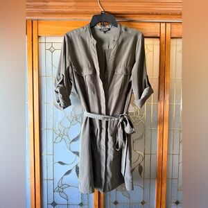 Express Olive Long Sleeve Women's Dress